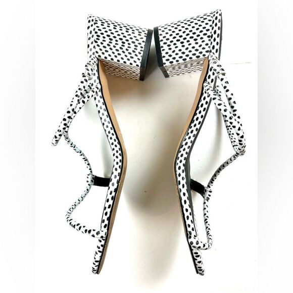 Chelsea & Violet Black and White Women's Sandals - Picture 4 of 8